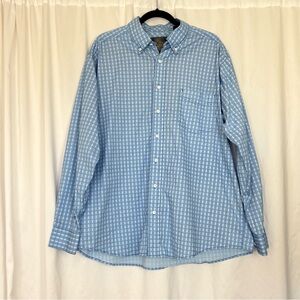 PANHANDLE‎ Western Shirt Men Size XL Blue Print Button Down Long Sleeve